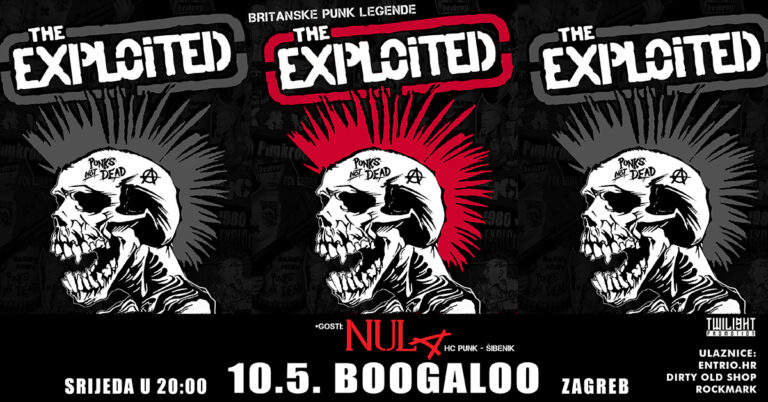 THE EXPLOITED, Nula, Boogaloo, Zagreb, 10.05.2023