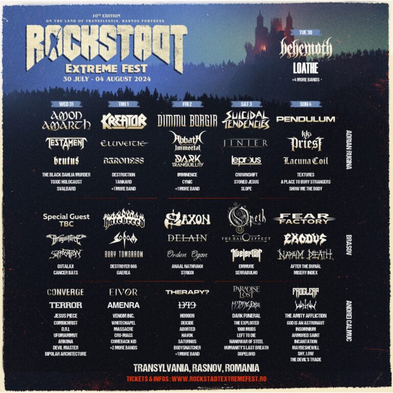 ROCKSTADT EXTREME FEST 2024 – Romania, Râșnov – 31.07. – 04.08.2024