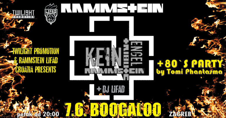 KEIN ENGEL (Rammstein tribute band), DJ Tomi Phantasma, Boogaloo Zagreb, 7.6.2024