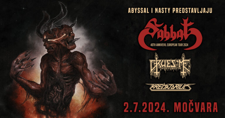 SABBAT, Gruesome, Krematorium  @Klub Močvara,Zagreb, 2.7.2024