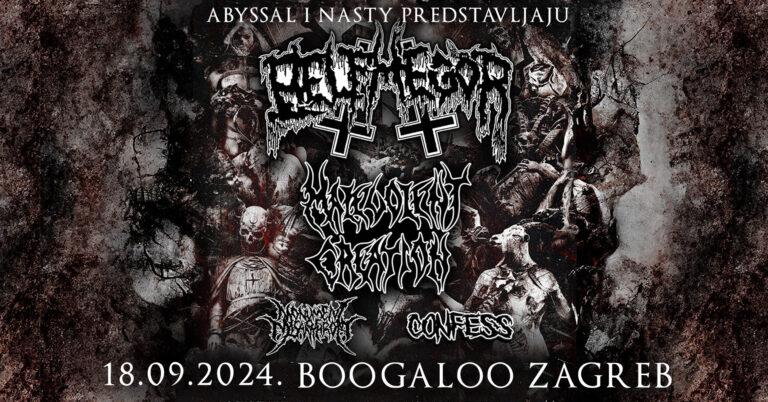 Nasty Abyss: Malevolent Creation, Belphegor, Monument of Misanthropy, Confess @Boogaloo Zagreb, 18.9.2024