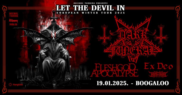 DARK FUNERAL, Fleshgod Apocalypse, Ex Deo, Kami No Ikari; Boogaloo, Zagreb, 19.1.2025