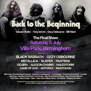 BLACK SABBATH, Metallica, Slayer, Pantera, Gojira & more, Villa Park, Birmingham, 5.7.2025