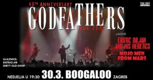 THE GODFATHERS, Erotic Biljan & His Heretics, Mojo Men From Mars, Boogaloo Zagreb, 30.3.2025