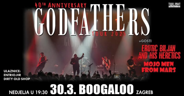 THE GODFATHERS, Erotic Biljan & His Heretics, Mojo Men From Mars, Boogaloo Zagreb, 30.3.2025